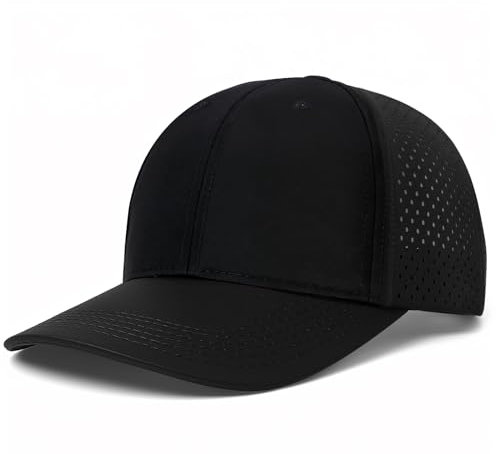 FLEERNIO Kappe Herren, Damen Cap, Basecap Herren, SPORTLICHE Baseballkappe AUS 100% Polyester, SCHWARZ, IDEAL FÜR Sport, Alltag UND Events, ATMUNGSAKTIVES Material