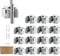 Broom Holder Wall Mount Mop Clamp Clip Hanger Stainless Steel Organizer Gripper Mounted Utility Rack with Installation Screws Self Adhesive for Shovel Handle Garden Tool (Sliver)