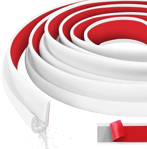 RV Regenrinne Kunststoff 2.5M Regenrinnen Wohnmobil Selbstklebend J Shape Gummirinne Auto Silikonrinne Dach-Regenumleitungsstreifen für Fahrzeug Autos LKWs Wohnmobile Bootstüren﻿ Van, Weiß