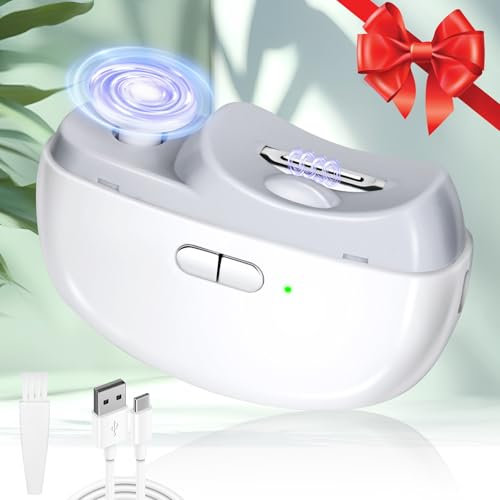 Electric Nail Clipper with Light & 2 Speeds, Automatic Baby Nail Trimmer, Nail Polisher 2 in 1 Design, USB Rechargeable Safety Electric Nail File for Babies, Kids, Adults and Seniors