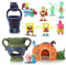 Kayuneed 11 Stück Aquarium Dekoration, Fisch Tank Ornament Ornamente, Cartoon Aquarium Landschaft Set, Harz Fischbecken Zubehoer, Interessantes Fisch Tank Zubehör für alle Arten Aquarien (Ananas)