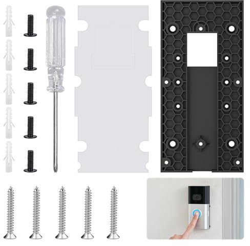 Eophmi Ring Doorbell Mount No Drill, Ring Doorbell No Drill Mount Sticky Compatible with Video Battery Door bell Pro, Plus, Doorbell 3, 3 Plus, 4 Generation,Suitable for Apartment, Home, Office