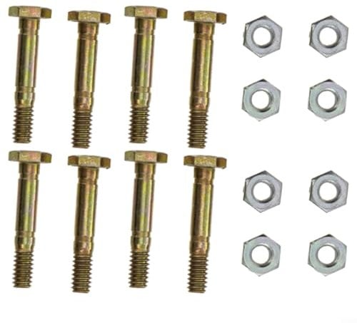 Lawn Mower Shear Bolts and Nuts Set 53200500-2 Replacement Parts for ST524 ST624 ST724 8-Pack Metal Yellow High-Stress Performance Quick Installation Secure Fit