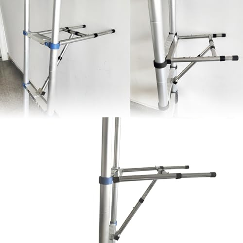 Stabilisateur d'Échelle Murale en Aluminium Support Anti-Flexion jusqu'à 150 kg - Compatible avec Échelles à Marches 30-45 cm