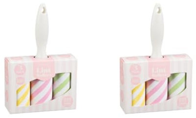 Summer Fruits Striped Lint Roller 3pk X Pack Of 2 - Keep Your Clothes Clean And Tidy With This Summer Fruits Striped Lint Roller - Complete With A Vibrant Design