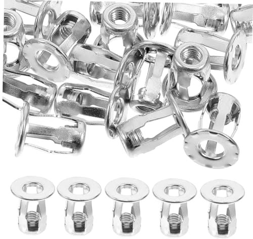 Ciieeo 25 Stück Nietmuttereinsätze Muttereinsätze Für Metall Muttereinsatz Blütenblätter Nüsse Schraubanker Gewindeeinsätze Für Holz Silver Verzinkter Kohlenstoffstahl