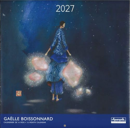Kalender 2027 Gaëlle Boissonnard (16 Monate) – Überqueren der Nacht – 30 x 30 cm (Gd Mod) – 25405 – Unterschrift am selben Tag.