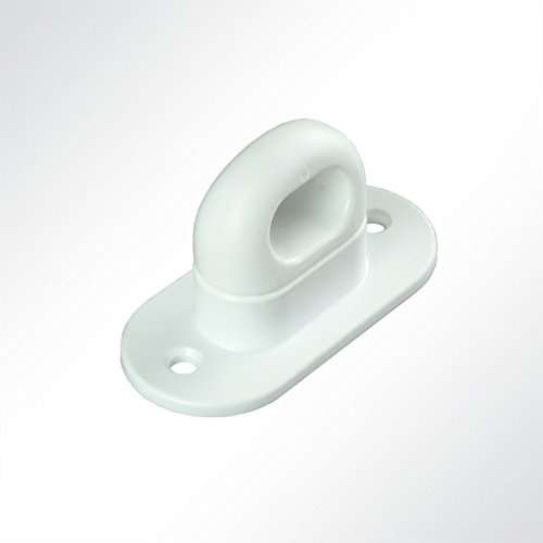 LYSEL® Drehverschluß Kunststoff für Ovalöse 42x22 mm Anhänger Plane Netz weiß (10 Stück)