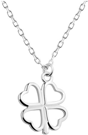 Sofia Milani - Damen Halskette 925 Silber - Kleeblatt Anhänger - 50176