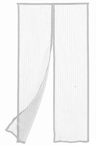 BricoShopping® Zanzariera Magnetica Tenda REGOLABILE con MAGNETE CONTINUO interno Porta, Fissaggio Rapido Su Finestre Balconi In Legno Alluminio (120 Bianco)