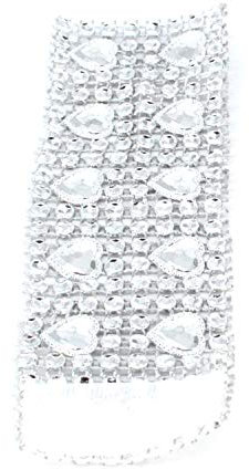 WedDecor Servietten Ringe Strass Herz Design Servietten Halter Wrap für Bankette, ESS, Weihnachten, Partys, Hochzeiten Tisch Dekoration, 13cm x 4cm - Silbern