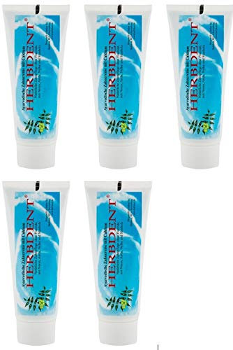 Herbdent Ayurvedische Zahncreme mit Calcium - ohne Flourid - 100% Vegan - 80 ML (5 x 80 ml)