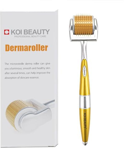 KOI BEAUTY Derma roller 2mm丨Bartroller, 192 Echte Nadeln, Professionell Microneedling Roller für Haarwachstum und Bartwuchs Zuhause, Nadelroller für Haare Scalp Bart Gesicht Körper