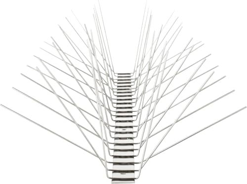 Mosali Edelstahl Taubenspikes – 6-Reihiger, Hochwirksamer Vogelschutz für Balkon, Dach und Fensterbank – Wetterfest & Rostfrei – Größen 1m, 3m, 5m, 10m, 25m (3 Meter)