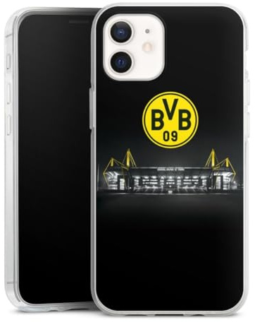 Silikon Hülle kompatibel mit Apple iPhone 12 Case transparent Handyhülle BVB Stadion Borussia Dortmund