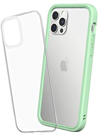 RhinoShield Modulares Case kompatibel mit [iPhone 12/12 Pro] | Mod NX - Anpassbare & stoßdämpfende Schutzhülle im schlanken Design - 3.5 Meter Fallschutz - Minzgrün