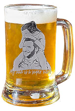 Zoungh Verre à bière personnalisé Photo personnalisée Verre à bière nom personnalisé chope de bière chope de bière chope de bière Acrylique Tasse de bière Boisson Verres à bière
