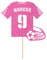Personalised Birthday Football Kit Jersey Cake Topper- Light Pink Any Name & Age Number Glitter Cake Decoration and Sprinkles - Happy Birthday Decorations - Personalised Toppers for Cakes by Cakeshop