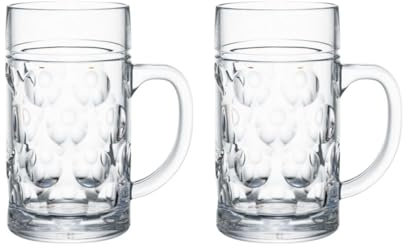 Kadum Bicchieri da birra infrangibili, 2 boccali da birra in policarbonato, boccale per birra Oktoberfest, 2 bicchieri di plastica grandi (1300)