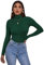 Zaif & Hari® Women's Polo Roll Neck Long Sleeve Turtle Neck Jumper - Ladies Plain Mockneck Casual Top (Bottle Green, 8-10)