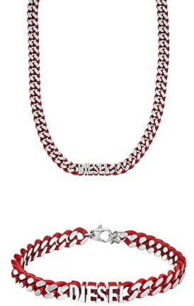 Diesel Herren-Edelstahlkette-Schmuck-Set