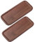 Vandroop Bandeja de madera para servir, bandejas pequeñas para decoración y almacenamiento, platos rectangulares de madera para servir alimentos, té y café, bandeja decorativa para baño, bandeja para