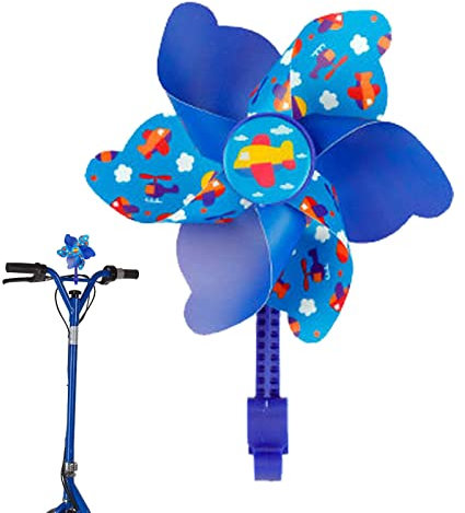 Facynde Fahrrad-Windmühlen-Dekoration für Kinder - Niedliche Muster-Fahrrad-Lenker-Windrad-Dekoration - Spinnende Blumen-Windmühlen-Dekoration für Scooter-Dreirad-Fahrrad