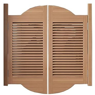 SRHIMEOS Porte Battante Interieur W130xH100cm, Portes De Café, Porte Battante en Bois, Persiennes Porte De Saloon Western avec Comprend des Charnières