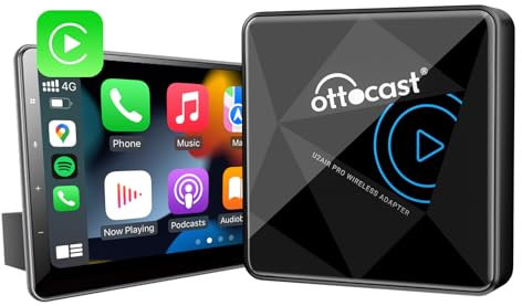 OTTOCAST U2AIR PRO Wireless CarPlay Adapter Kompatibel mit Autos ab 2016 & iPhone iOS 10+, Adapter Konvertiert Kabelgebundenes CarPlay in Drahtloses, Plug-und-Play, 5GHz Wi-Fi, USB C/A & USB C/C