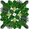 QUOZUO Hojas de palma hawaianas decoraciones de fiesta, hojas artificiales tropicales de palma, fiesta Luau de imitación Monstera, QU-2681026-QEU