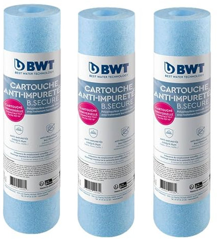 BWT Lot De 3 Cartouches B.secure 25µm - Cartouche Anti Impuretés