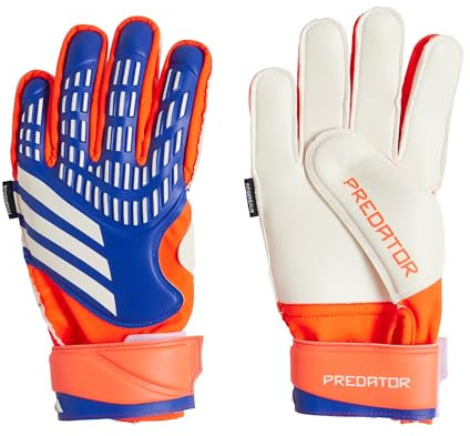 adidas Unisex Match Kids Fingersave Torwarthandschuhe Lucid Blue/Solar Red/White 4 1/2