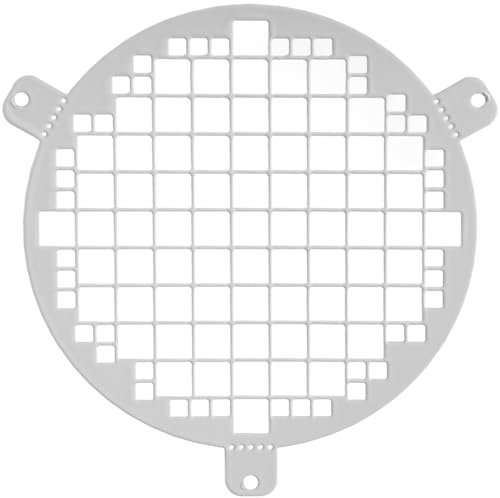 Repa Market Ø 12.5 cm Weiß Rundes Lüftungsgitter aus Verzinktem Stahl für Kriechkeller – Schutzgitter für Einlass und Auslass – Universelles Metall-Schutzgitter für Luftzufuhr und abluft – Robustes