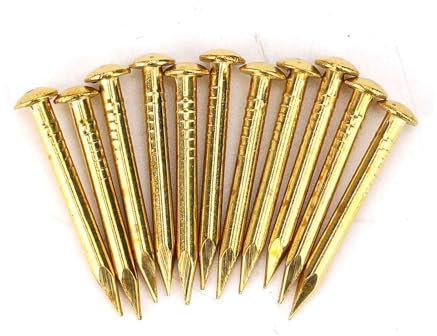 Lot de 100 clous dorés à tête ronde clous muraux en laiton clous décoratifs en laiton tête ronde 22 mm couleur or pour tableaux miroirs bois suspendu décoration de meubles artisanat clo