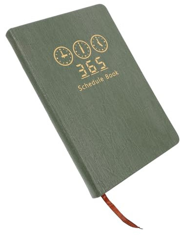 JEWEDECO Notizbuch zur Zeiterfassung A5 Reisetagebuch mit Papier und Notizzetteln Praktischer Terminplaner für Schule und Studium 2025