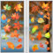 6 Stück Herbst Fensterdekorationen, Thanksgiving Fensterdekorationen Ahorn Fensteraufkleber für Herbst Thanksgiving Weihnachten Saisonale Fensterdekorationen (Stil B)