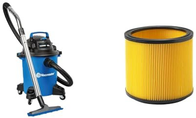 Vacmaster VOC1218PF 1250W 18L Filtro de Cartucho desechable para aspiradoras húmedas y secas de 15 a 60Ls