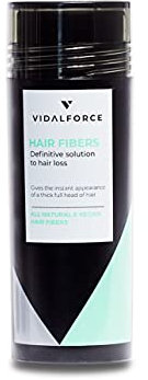 VidalForce Streuhaar Dunkelblond 30gr I 100% Natürlich Ansatzpuder I Dichtes Haar in 20 s I Ansatzpuder Dunkelblond I Schütthaar zur Haarverdichtung I Haaransatz Puder I Haarpuder Männer & Frauen
