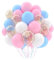 Palloncini Compleanno Rosa Blu Bianchi, 52 Elio Palloncini Trasparenti Confetti Oro Per Gender Reveal Party Baby Shower Decorazioni Boy Or Girl Matrimonio Anniversario Bambini Feste Decorazioni