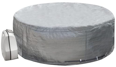 YUJHON Thermal Inflatable Hot Tub Cover, Round Outdoor Spa Cover Protector Waterproof for Outdoor (210cm x 72cm)