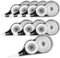 Yoosso 8 Stück Korrekturroller, 12m x 5 mm Korrekturband Korrekturmaus Set Correction Tape mit Schutzkappe Korrekturroller Mini für Schüler Zuhause Büro Schulsachen (Schwarz)