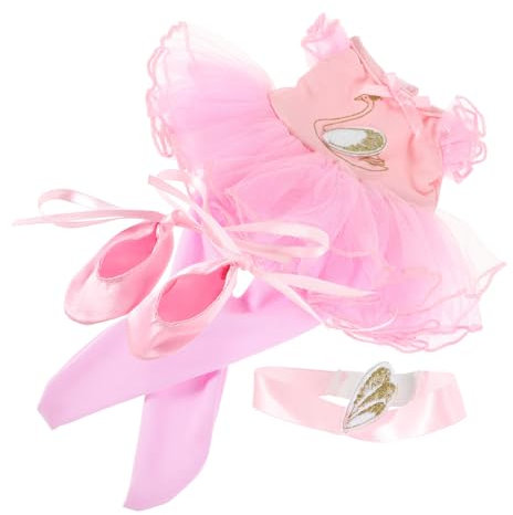 IMIKEYA 1set Doll -tanzkleid Mit Ballett Tutu Und Stirnband Doll Ballet Ballerina Outfits Für Ballerina Doll Outfits Und Prinzessin Puppenkleidung