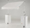 COSTWAY Store Banne Manuel Rétractable de 3 x 1,2M avec Manivelle Hauteur Réglable 210-300CM, Auvent de Terrasse en Aluminium Tissu Oxford Imperméable Anti UV, pour Blacon et Porte (Blanc)