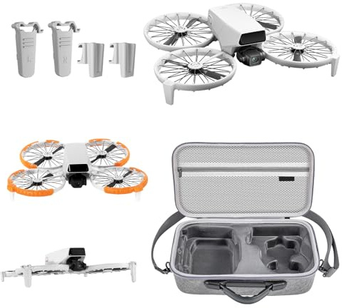 DJI Zubehör-Set Flip (RC-N3) - Aufbewahrungstasche, Höhenverlängerungsfüße, Propellerschutz, Komplett-Set für maximale Sicherheit