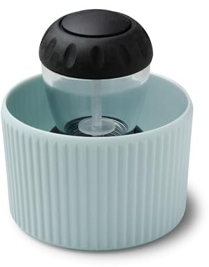 Zeal Soap Dispensing Dish Brush – Palm Washing Up Kitchen Brush with Melamine Pot Holder & Sink Organiser (Duck Egg Blue)