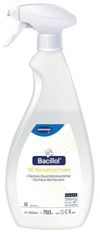 8 Stück Hartmann Hartmann Bacillol® 30 Sensitive Foam, Flächendesinfektionsmittel, transparent, V: 0,75l, Karton