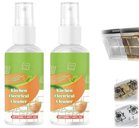 Multi-Purpose Kitchen Cleaner Spray, Heavy Duty Degreaser for Oven, Stovetop, Stainless Steel & Countertop, All-Purpose Powerwash Cleaning Spray for Glass, Cabinet, Sink & Wall (2pcs)