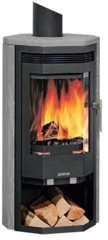 Justus Usedom Cheminée 5 kW stéatite/Noir Sans rücklaufanhebung # # # sans régulateur de température