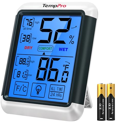 TempPro TempAir Digital Indoor Hygrometer Thermometer with Touchscreen
