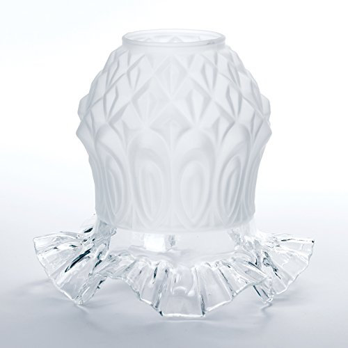 ERSATZGLAS BLÜTEN KLAR MATT Ersatzschirm Luster Tulpen Röckchen Glasschirm E27 Florentiner